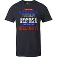 thumbnail image 1 of 9 Crowns Tees Men's Grumpy Old Man Funny Sarcastic T-Shirt (Navy, 3X-Large), 1 of 2