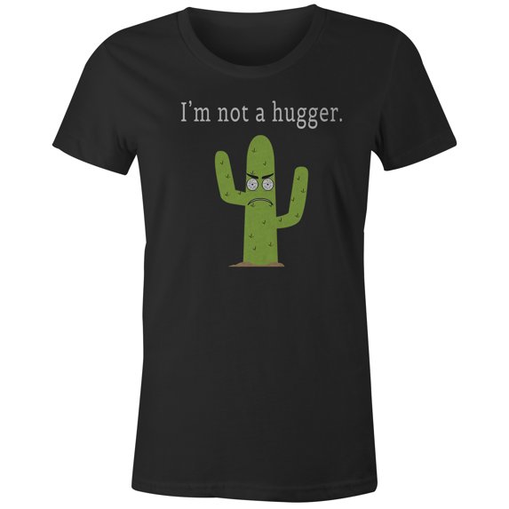 9 Crowns Tees Men's "I'm not a hugger" T-shirt (X-Small, Juniors Black)