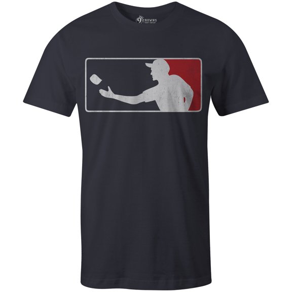 9 Crowns Tees Men's Major League Cornhole (MLC-Navy, Small)