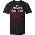 thumbnail image 1 of 9 Crowns Tees Men's My Sons Think Best Dad Ever Father's Day T-Shirt (Black (Daughter), Small), 1 of 2