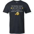 thumbnail image 1 of 9 Crowns Tees Men's People Skills Funny Sarcastic T-Shirt (Navy, X-Large), 1 of 2
