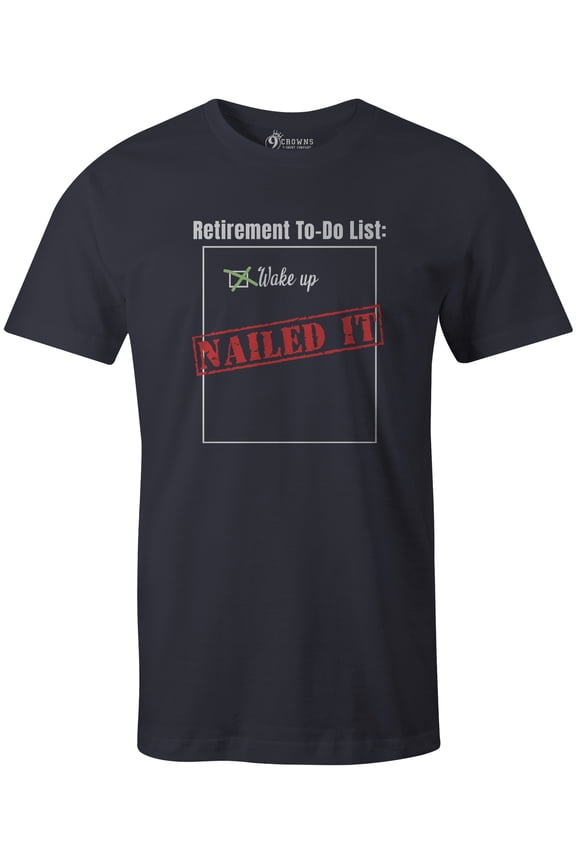 Tees Men's Retirement Gift Funny Graphic T-Shirts (To Do - Navy, Small)