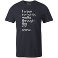 thumbnail image 1 of 9 Crowns Tees Men's "Romantic Long Walks Car Shows" T-shirt (Unisex Navy, 3XL), 1 of 3