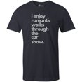 thumbnail image 1 of 9 Crowns Tees Men's "Romantic Long Walks Car Shows" T-shirt (Unisex Navy, Small), 1 of 3
