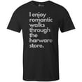 thumbnail image 1 of 9 Crowns Tees Men's "Romantic Long Walks" T-shirt (Unisex Black, Small), 1 of 3