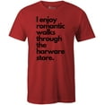 thumbnail image 1 of 9 Crowns Tees Men's "Romantic Long Walks" T-shirt (Unisex Red, 2XL), 1 of 3