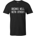 thumbnail image 1 of 9 Crowns Tees Men's Whiskey - It's Worth A Shot Funny T-Shirt Tequila Beer (Drinks Well With Others-black, Small), 1 of 3