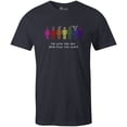 thumbnail image 1 of 9 Crowns Tees Men's Women's LGBTQ Be You T-Shirt (Navy, 3X-Large), 1 of 5