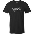 thumbnail image 1 of 9 Crowns Tees Meow Cute Unisex Cat Graphic Shirt (Unisex Black, Small), 1 of 2