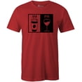 thumbnail image 1 of 9 Crowns Tees Morning Coffee and Evening Wine Funny T-Shirt (Unisex Red, 3XL), 1 of 3