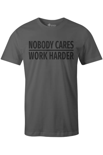 Camiseta Gráfica Crazy Dog – 'I Work Harder Than An Ugly Stripper', Hombre, Gris Oscuro