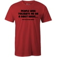 thumbnail image 1 of 9 Crowns Tees People Tolerate Me Funny Graphic Tee Shirt (Small, Unisex Red), 1 of 3