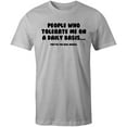 thumbnail image 1 of 9 Crowns Tees People Tolerate Me Funny Graphic Tee Shirt (XX-Large, Unisex Heather Grey), 1 of 3