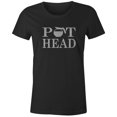 thumbnail image 1 of 9 Crowns Tees Pot Head Coffee Lover's Funny Coffee Pot T-Shirt-Mens (Juniors Black, X-Small), 1 of 4