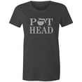 thumbnail image 1 of 9 Crowns Tees Pot Head Coffee Lover's Funny Coffee Pot T-Shirt-Mens (Juniors Charcoal, Large), 1 of 4