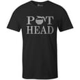 thumbnail image 1 of 9 Crowns Tees Pot Head Coffee Lover's Funny Coffee Pot T-Shirt-Mens (Mens Black, 3X-Large), 1 of 4