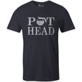 thumbnail image 1 of 9 Crowns Tees Pot Head Coffee Lover's Funny Coffee Pot T-Shirt-Mens (Mens Navy, X-Large), 1 of 4