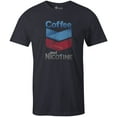 thumbnail image 1 of 9 Crowns Tees Run Efficiently on Coffee and Nicotine Funny T-Shirt (Mens Navy, Small), 1 of 3