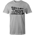 thumbnail image 1 of 9 Crowns Tees Say Hi To Your Mom For Me Biff Tannen Quote Funny T-Shirt (Mens Htr Gray, Small), 1 of 4