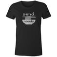 thumbnail image 1 of 9 Crowns Tees Send Noods Funny Meme T-Shirt (Juniors Black, XS), 1 of 3