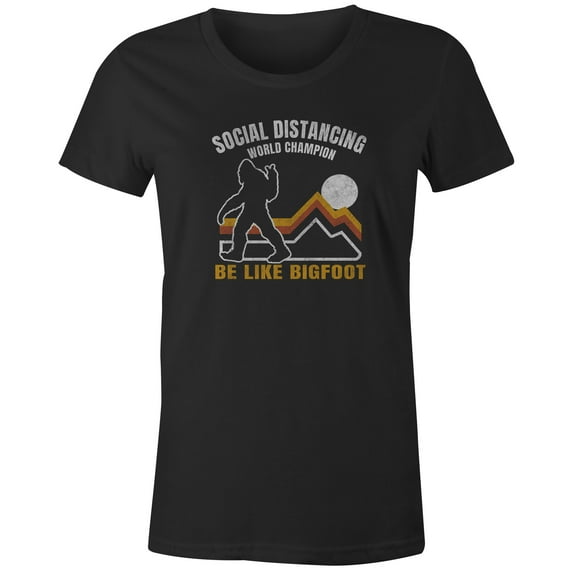 9 Crowns Tees Social Distancing Champion Funny Graphic Tee Shirt (Juniors Black, 2XL)