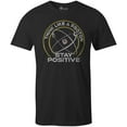 thumbnail image 1 of 9 Crowns Tees Think Like A Proton, Stay Positive Graphic T-Shirt (Unisex Black, Small), 1 of 3