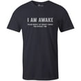 thumbnail image 1 of 9 Crowns Tees Unfortunately Awake Funny Graphic Tee Shirt (Awake 1 Unisex Navy, Large), 1 of 3