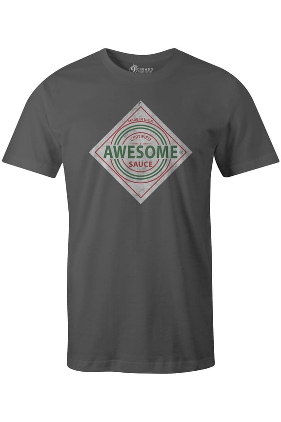 Tees Unisex Awesome Hot Sauce Graphic T-Shirt (Tabasco Mens Metal, X-Large)