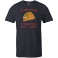 thumbnail image 1 of 9 Crowns Tees Unisex Fit'ness Taco Funny Sarcastic T-Shirt (Navy, Large), 1 of 2