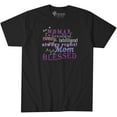thumbnail image 1 of 9 Crowns Tees Women's Mommy Shark Cute Graphic T-Shirt (Blessed Unisex-black, 3XL), 1 of 4
