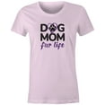 thumbnail image 1 of 9 Crowns Tees Women's Mommy Shark Cute Graphic T-Shirt (Dog Mom Jrs-pink, XX-Large), 1 of 4