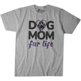 thumbnail image 1 of 9 Crowns Tees Women's Mommy Shark Cute Graphic T-Shirt (Dog Mom Unisex-grey, Medium), 1 of 4