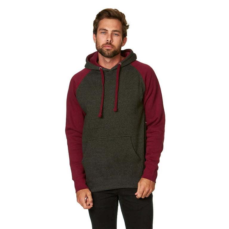 Chill Time Plush Pullover Hoodie | Hooded Sweatshirt, Large / Heathered Maroon