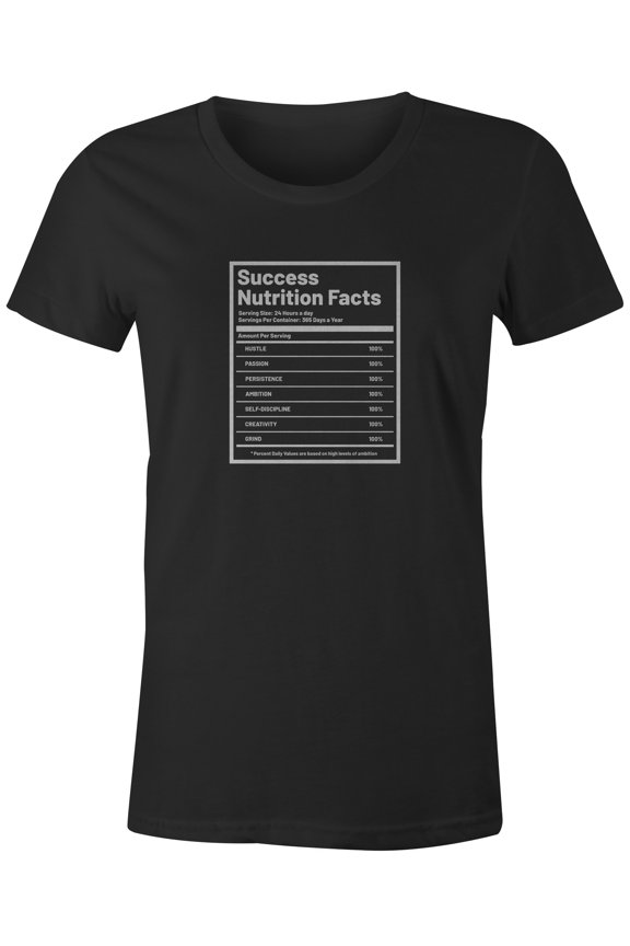Unisex Men's Graphic Tee Success Facts funny Hustle Entrepreneur T-Shirt (Success-JBlack, Small)