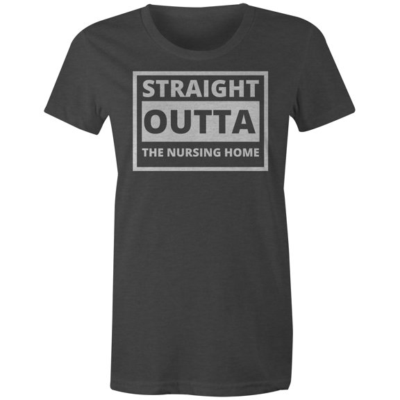 9 Crowns Unisex Men's Women Graphic Tee  Straight out of Nursey Funny Shirt T-shirt (StraightNursey-JChar, Medium)