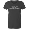 thumbnail image 1 of 9 Crowns Unisex Men's Women's Graphic tee Funny  Not Lazy T-shirt (NotLazy-JChar, Medium), 1 of 3