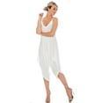 thumbnail image 1 of 9 Crowns Women's TR Harem Pant Capri Jumper Romper (White, Small), 1 of 2