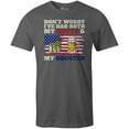 thumbnail image 1 of 9 Crowns funny Both Shots and Booster Vaccine T-shirt (2XL, Metal), 1 of 3