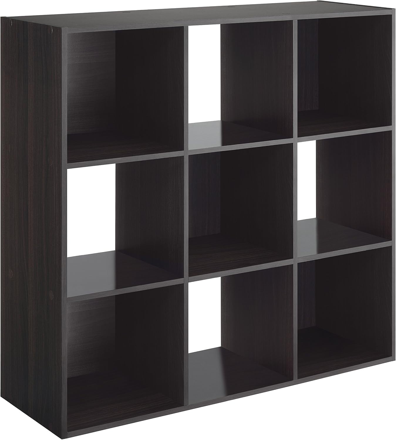 9 Cube Storage Organizer, 3 Tier Stackable Mdf Wood Bookcase, Open ...