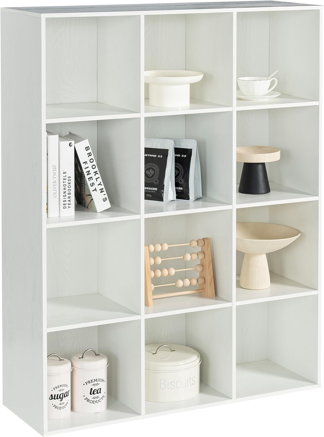 Storage Unit Backing 9 Cube Storage Organizer Wood Decorative Open Bookcase and BookShelf ...