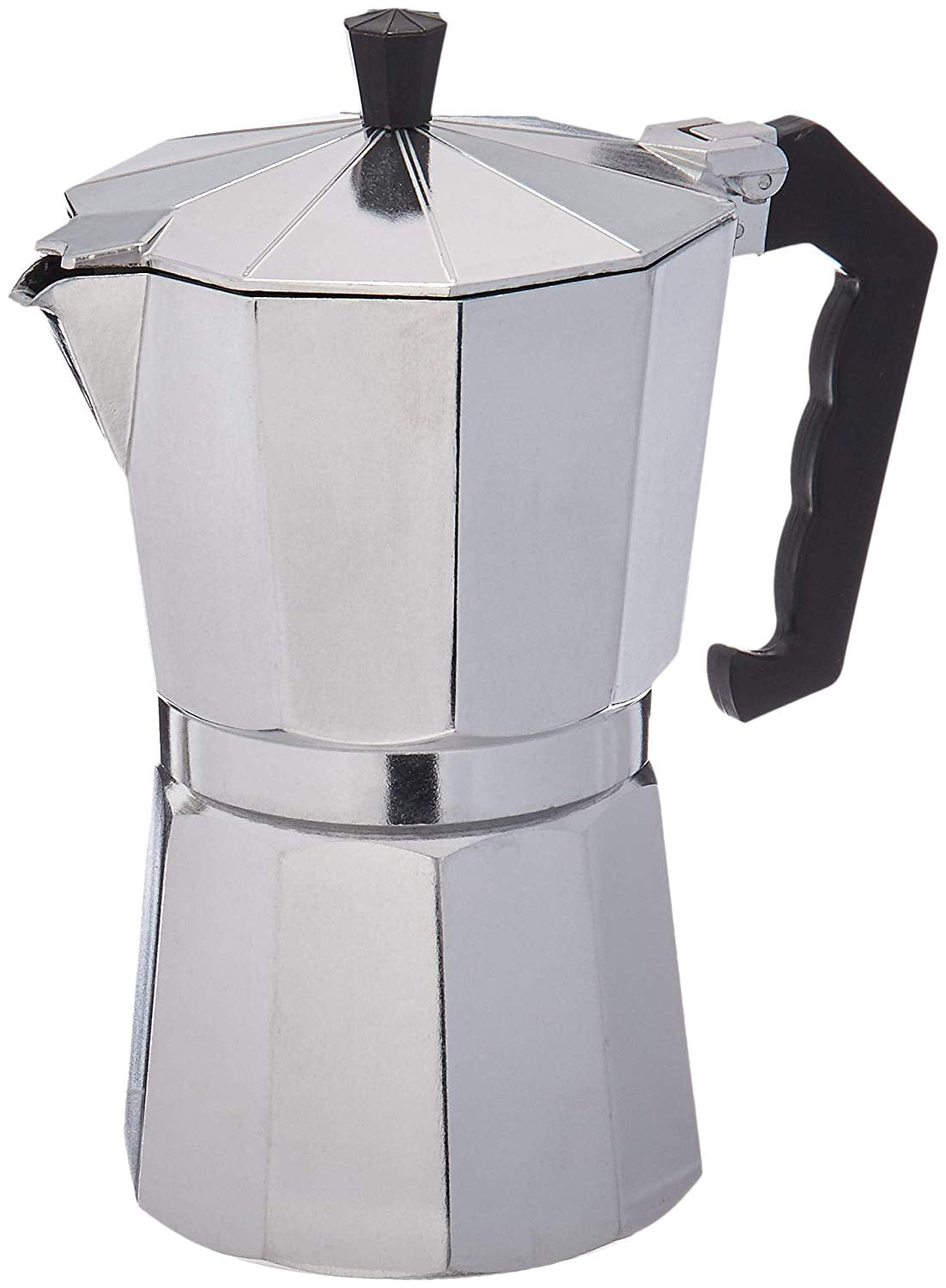 Easyworkz Diego 12 Cup Stovetop Espresso Maker Stainless Steel Italian  Coffee Maker Induction Moka Pot Black, 17.5 oz 