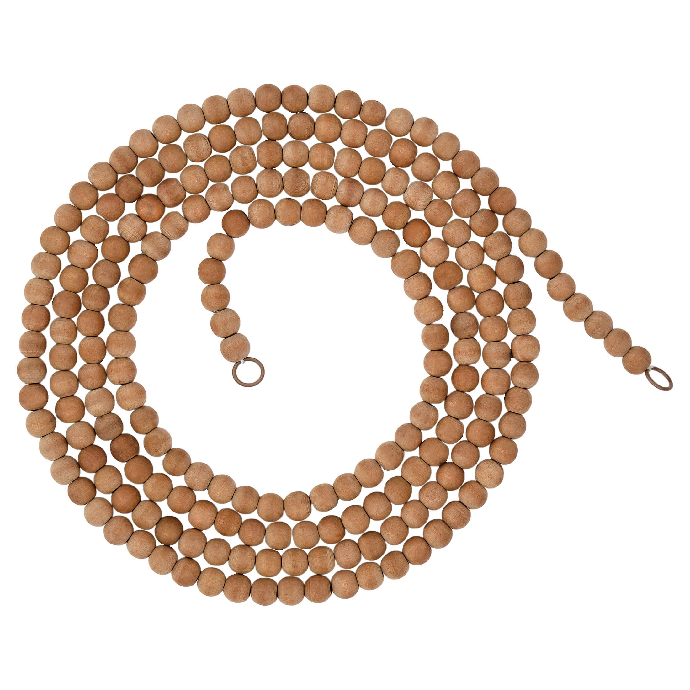 Wood Bead Christmas Garland, Brown, 9', by Holiday Time