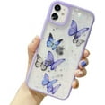 thumbnail image 1 of 9 DIGITAL Shockproof Butterfly Silicone Back Cover Cell Phone Case for Apple iPhone 11, Purple, 1 of 13