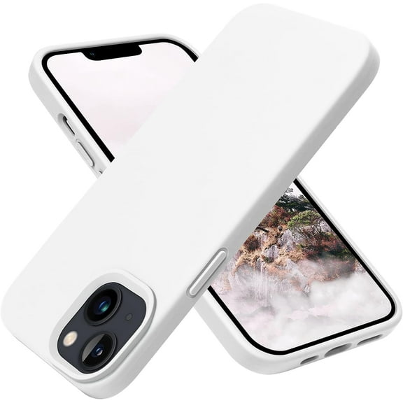 9 DIGITAL Silicone Slim Cell Phone Case for iPhone 13, White