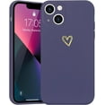 thumbnail image 1 of 9 DIGITAL Wireless Charging Silicone Protective Cell Phone Case for Apple iPhone 13, Deep Purple, 1 of 14