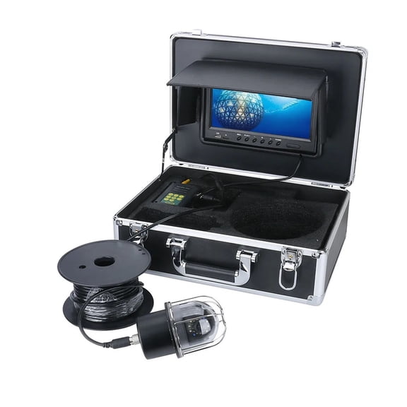 9"DVR Recorder 20m/50m/100m Underwater Fishing Video Camera Fish Finder IP68 Waterproof 20 LEDs 360 Degree Rotating Camera Waterproof Underwater Fish Finder