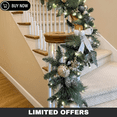 thumbnail image 1 of 9' Decorated Garland with Pre-Lit Micro LED LIghts, Assorted Colors, 1 of 5