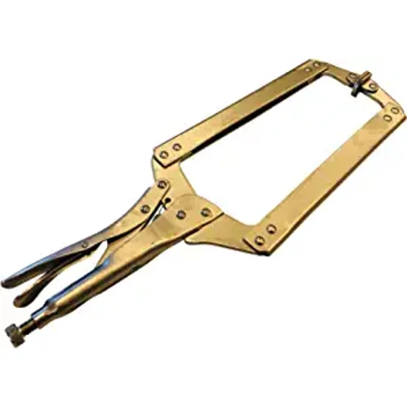 9" Deep Throat Locking C-Clamps with Swivel Pad Jaws