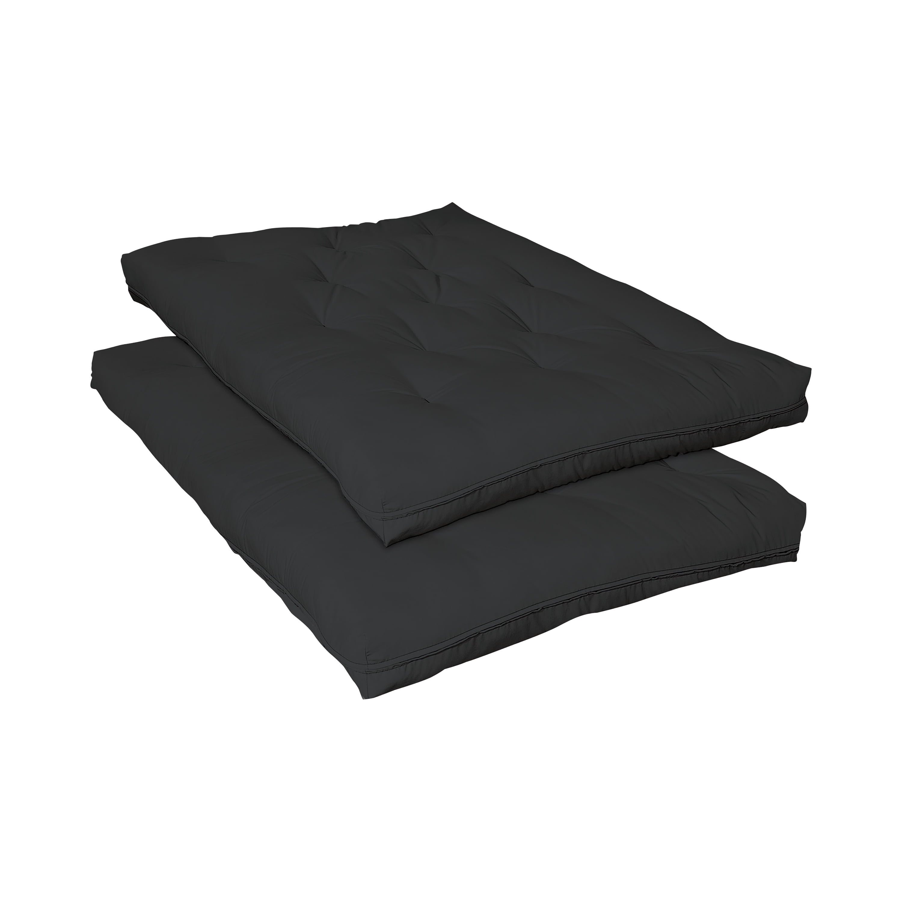 Full Black Innerspring Futon Pad with Cotton Blend