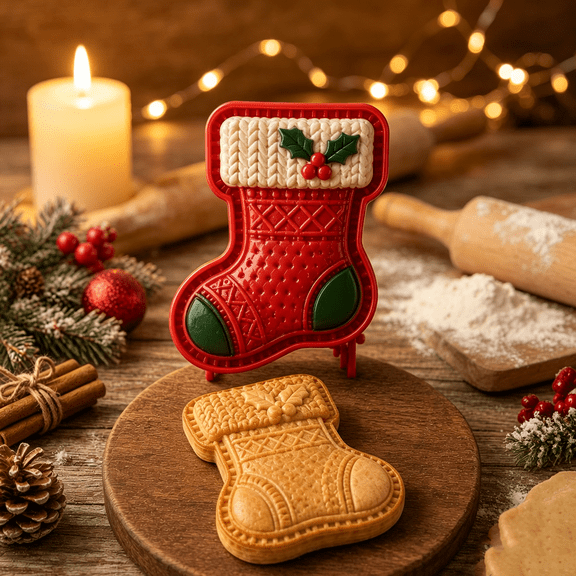 9-Design Christmas Mini Pie Mold Collection, Reusable Embossed Hand Baking Molds, for Holiday Baking, Christmas Cookie and Pastry Making